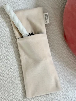 La Bonne Brosse Our Pouches|Our Round Styling Hair Brushes*N.05 Hair Brush’ Round Pouch Creamy White