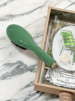La Bonne Brosse Our Hair Brushes|Our Small Brushes*N.02 The Small Care & Detangling Hair Brush THE ESSENTIAL Almond Green