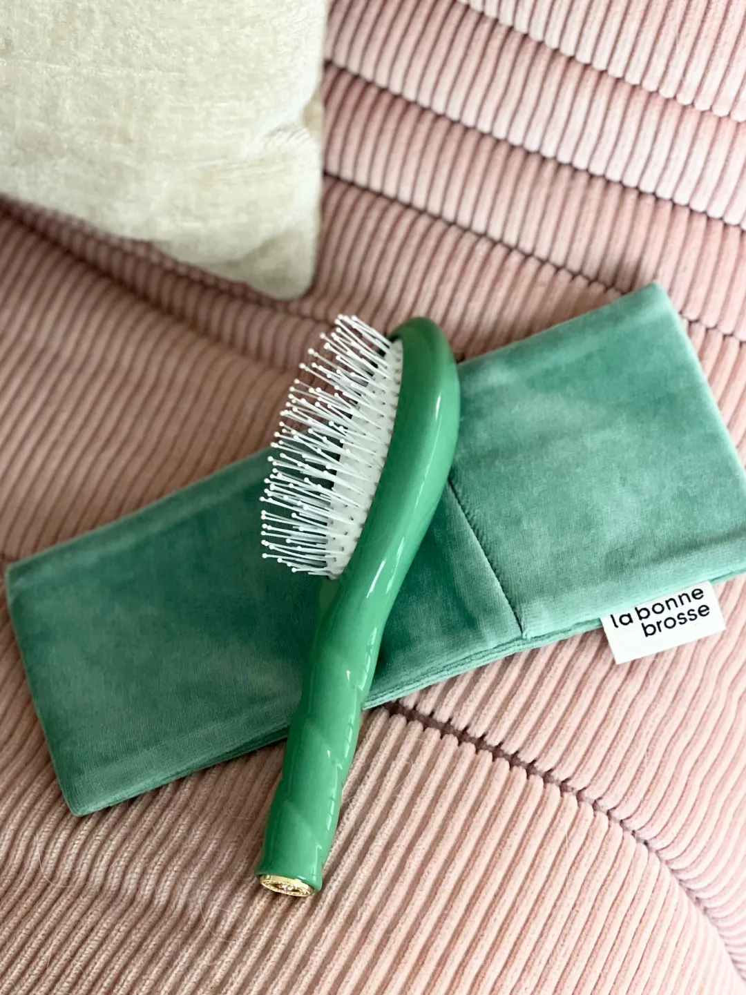 La Bonne Brosse Our Pouches*‘Small Hair Brush’ Pouch Green