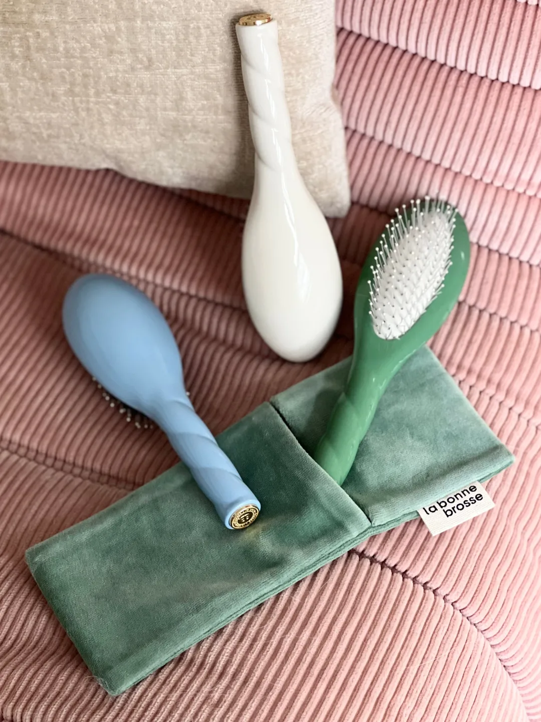 La Bonne Brosse Our Pouches*‘Small Hair Brush’ Pouch Green
